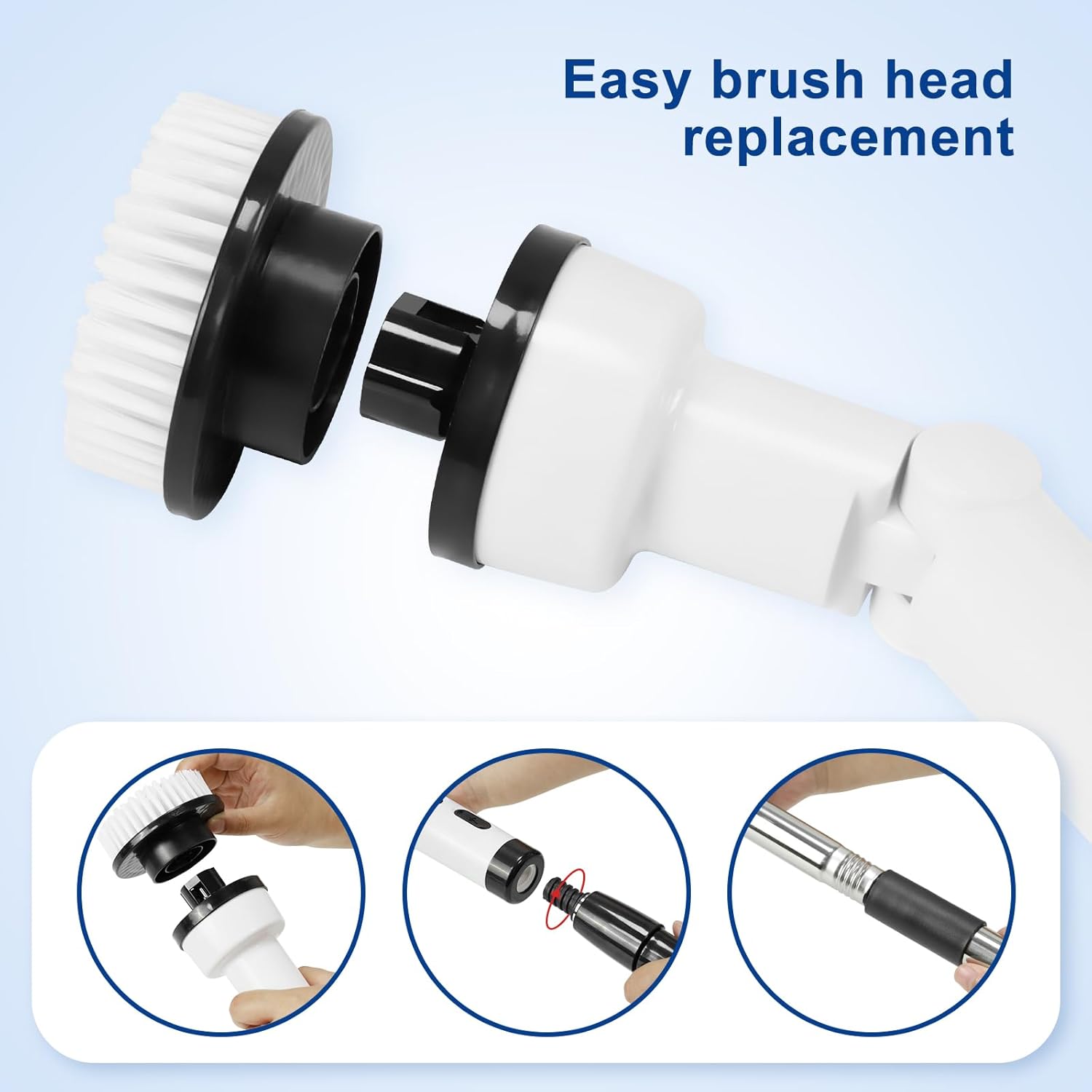 Electric Spin Scrubber with 7 Brush Heads – Cordless, Rechargeable Cleaning Brush for Bathroom, Floor, Tile & Car