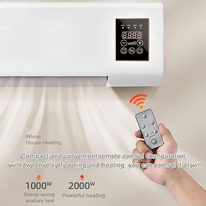 2025 Mini Wall-Mounted Wireless Air Conditioner – USB Rechargeable, No-Drill, Instant Cooling Fan for Home & Office