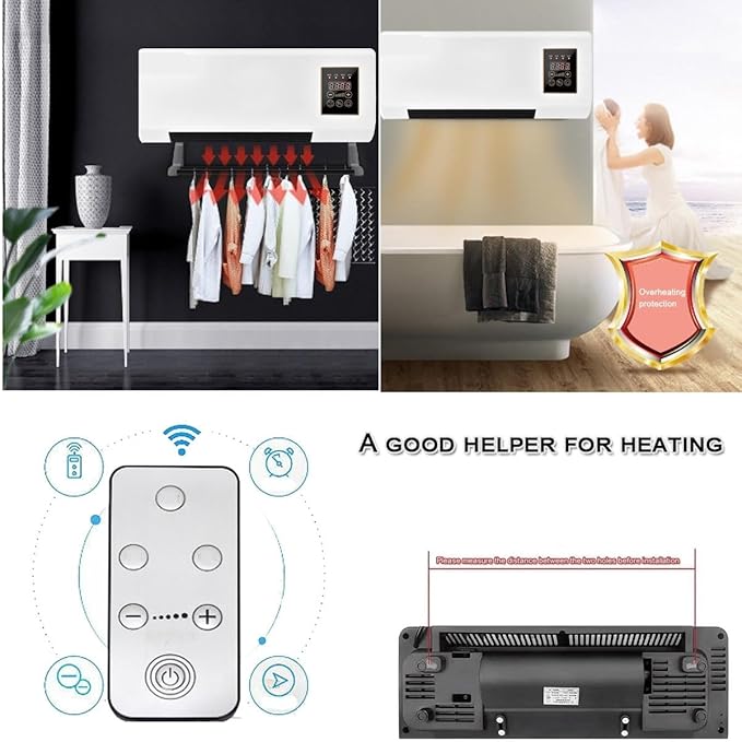 2025 Mini Wall-Mounted Wireless Air Conditioner – USB Rechargeable, No-Drill, Instant Cooling Fan for Home & Office