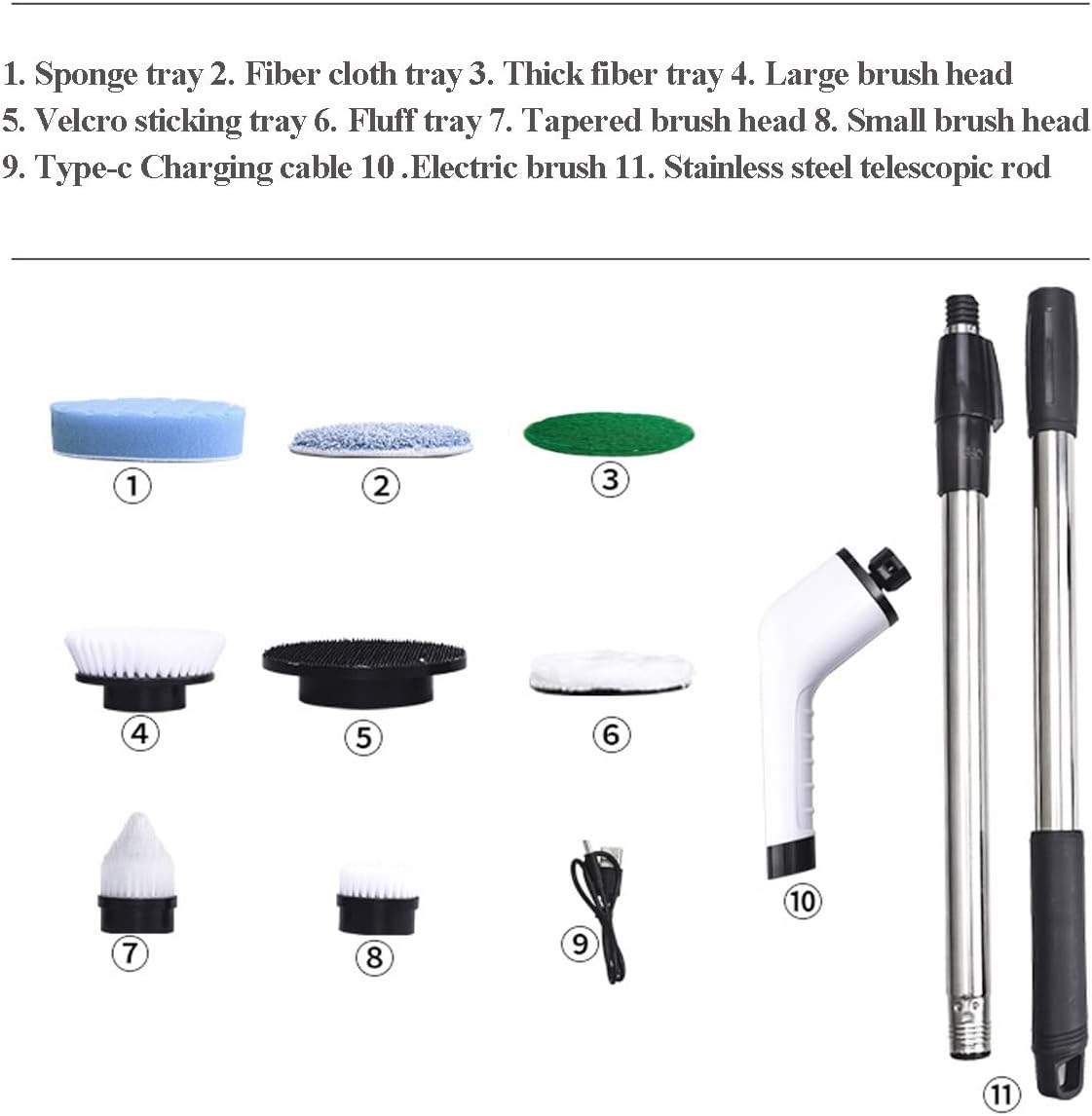 Electric Spin Scrubber with 7 Brush Heads – Cordless, Rechargeable Cleaning Brush for Bathroom, Floor, Tile & Car