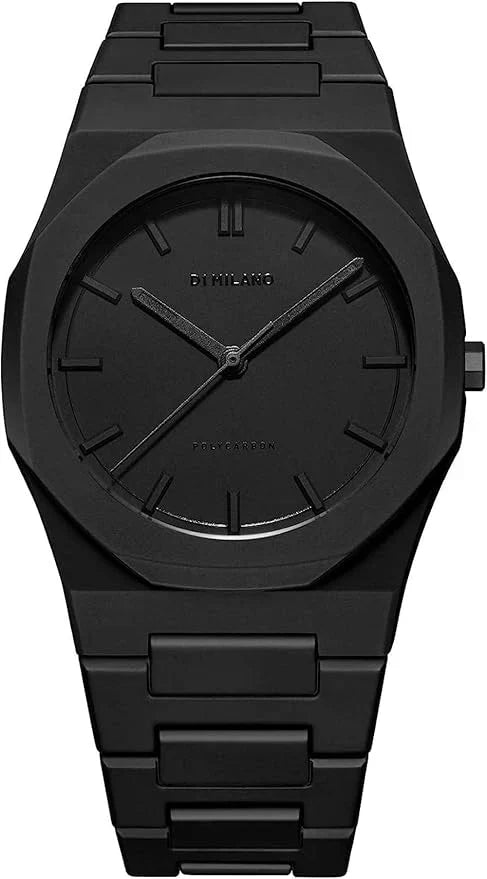 plastic material - Black Dial Men's Watch Quartz Movement - Sleek and Stylish Timepiece with Durability and Elegance for the Modern Gentleman, Shadow Black
