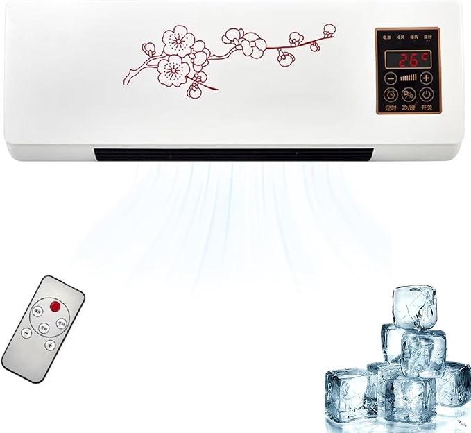 2025 Mini Wall-Mounted Wireless Air Conditioner – USB Rechargeable, No-Drill, Instant Cooling Fan for Home & Office