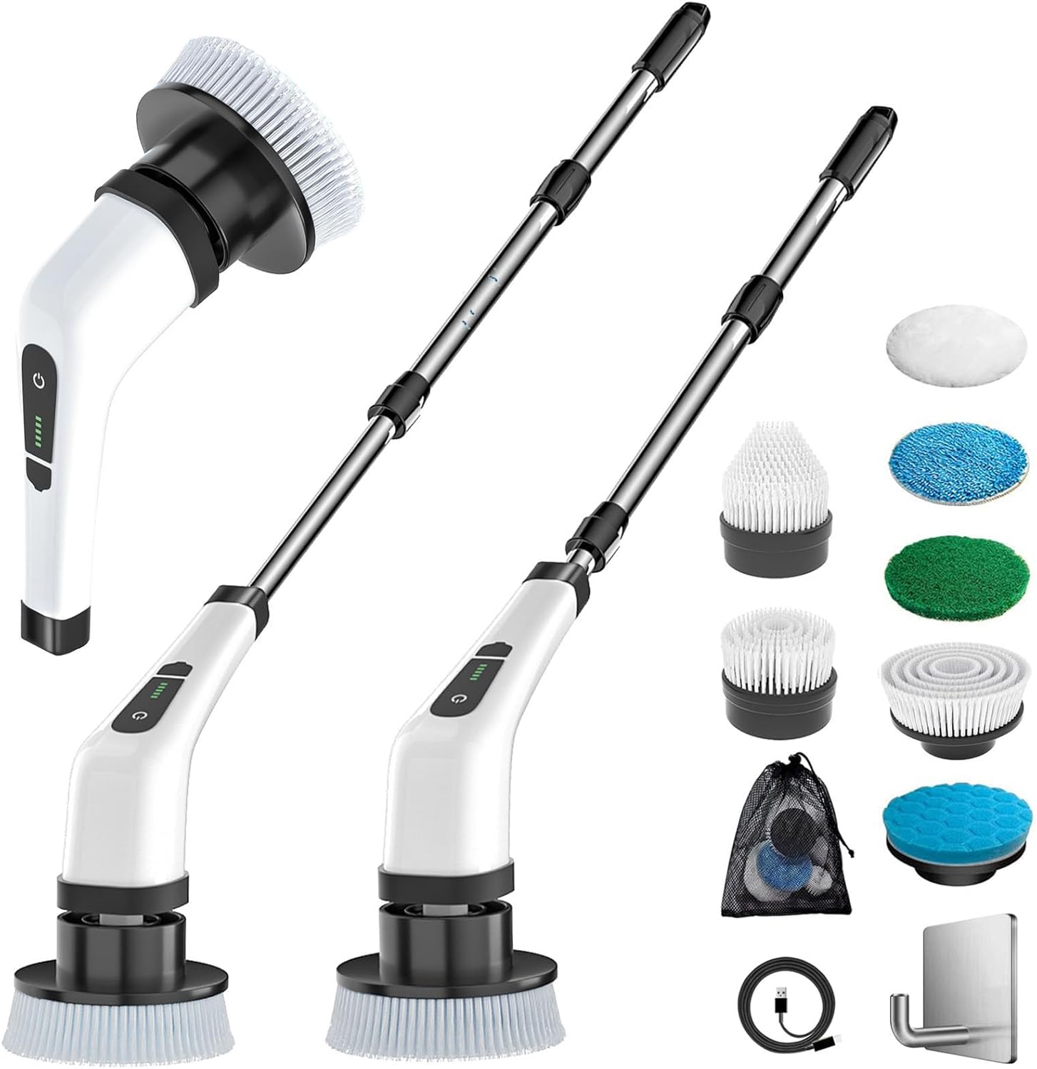 Electric Spin Scrubber with 7 Brush Heads – Cordless, Rechargeable Cleaning Brush for Bathroom, Floor, Tile & Car