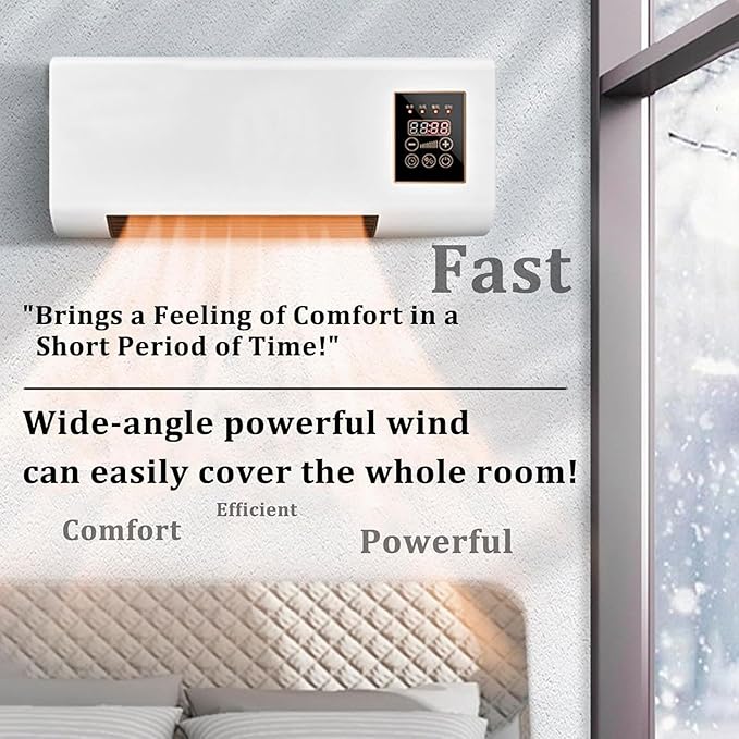 2025 Mini Wall-Mounted Wireless Air Conditioner – USB Rechargeable, No-Drill, Instant Cooling Fan for Home & Office