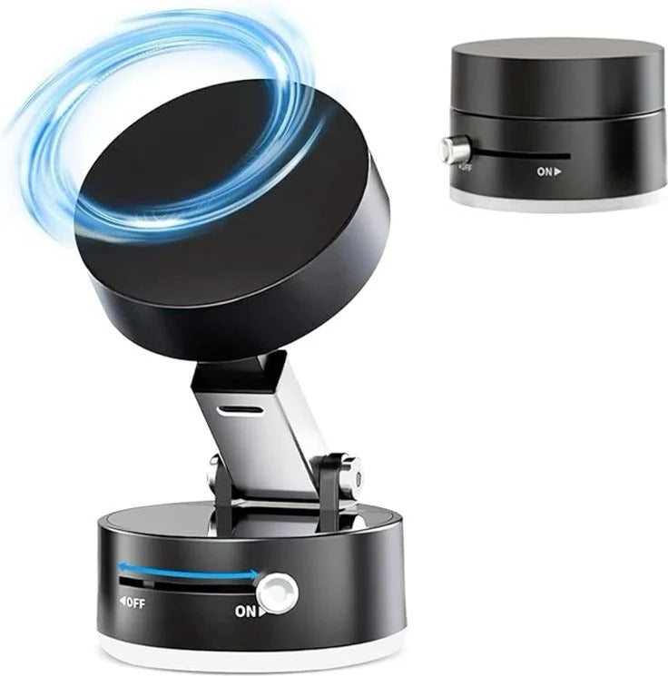 Magnetic 360° Car Phone Holder – Mini Suction Mount with Foldable Stand for All Smartphones